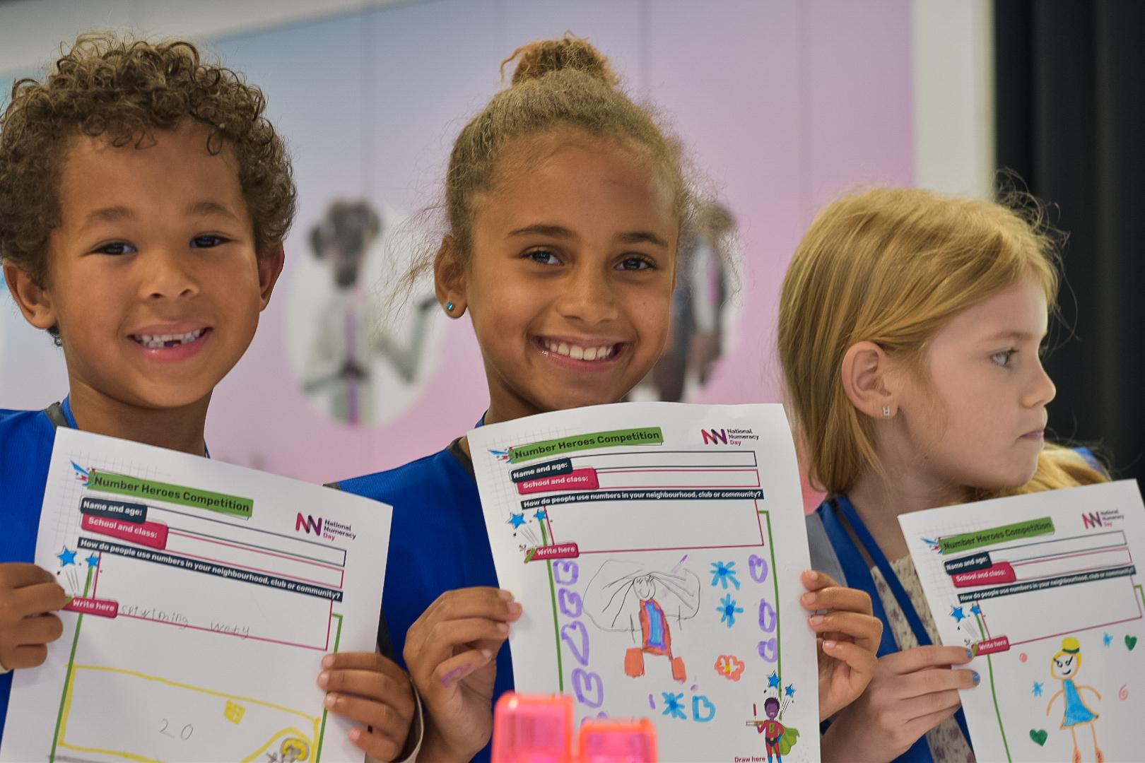 Children with competition entries