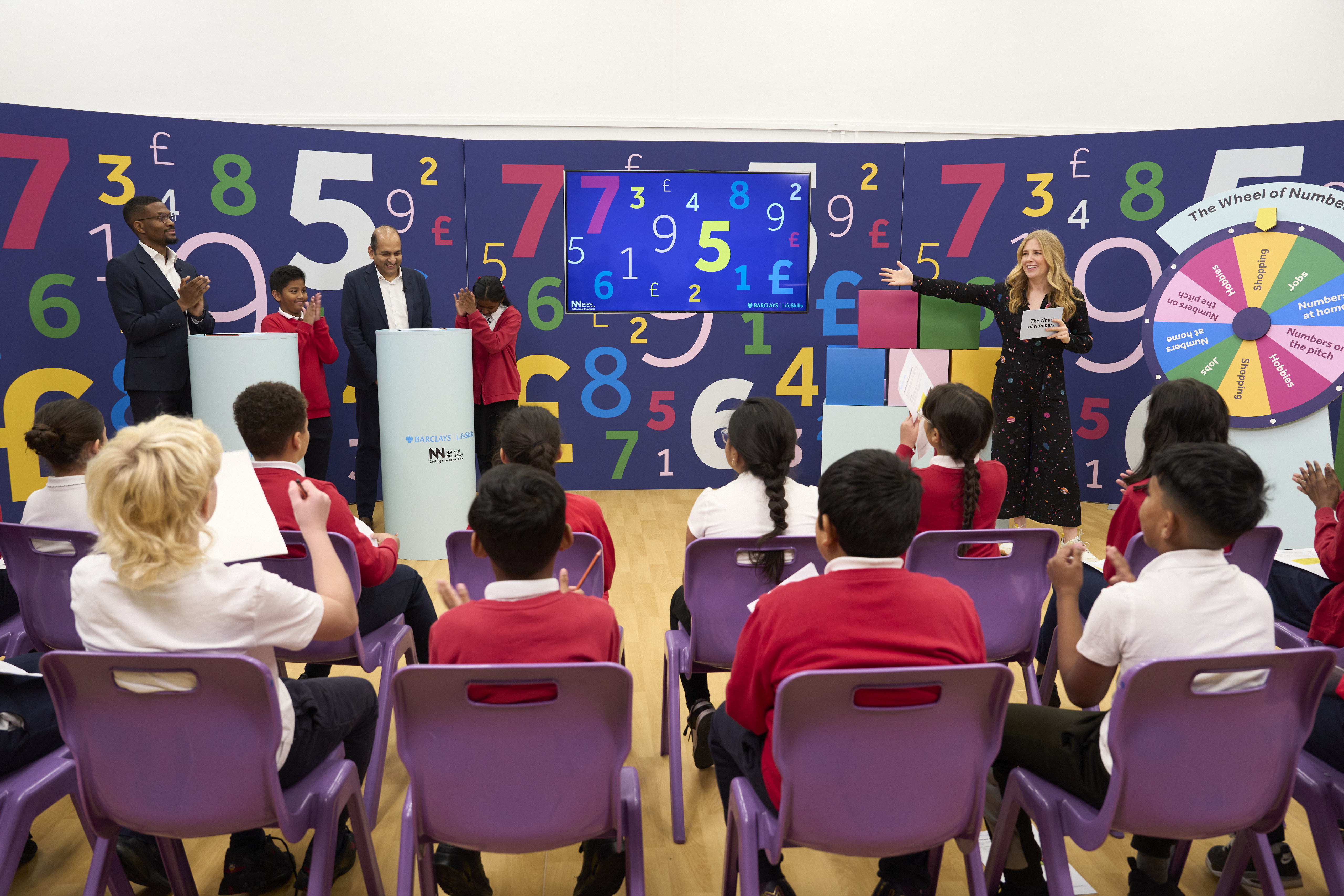 Wheel of Numbers live assembly hosted by Maddie Moate