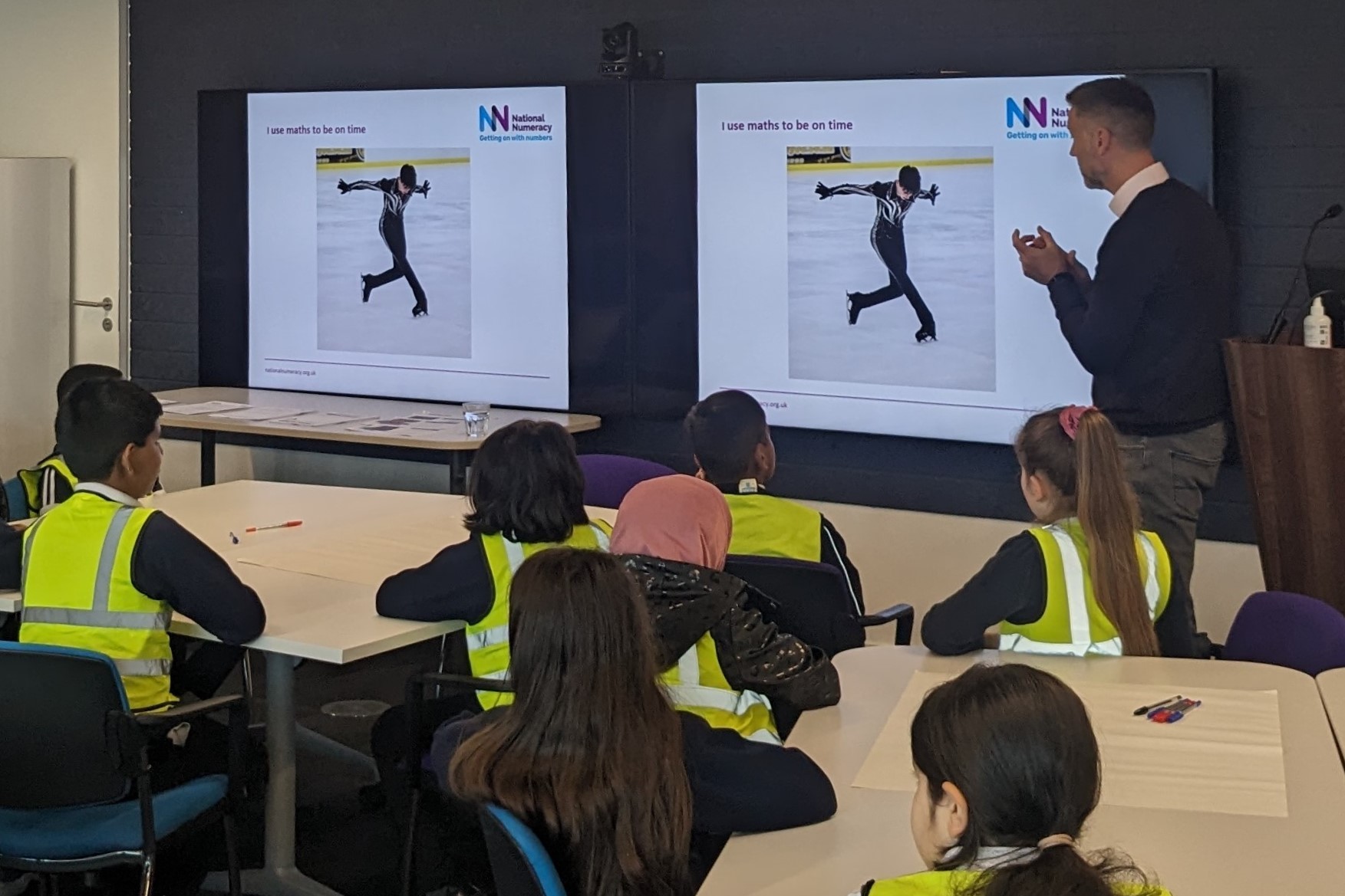 Richard Donovan from Experian leading a My Maths Story session for children