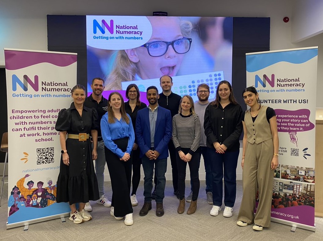 Bobby Seagull with Capital One and National Numeracy staff members