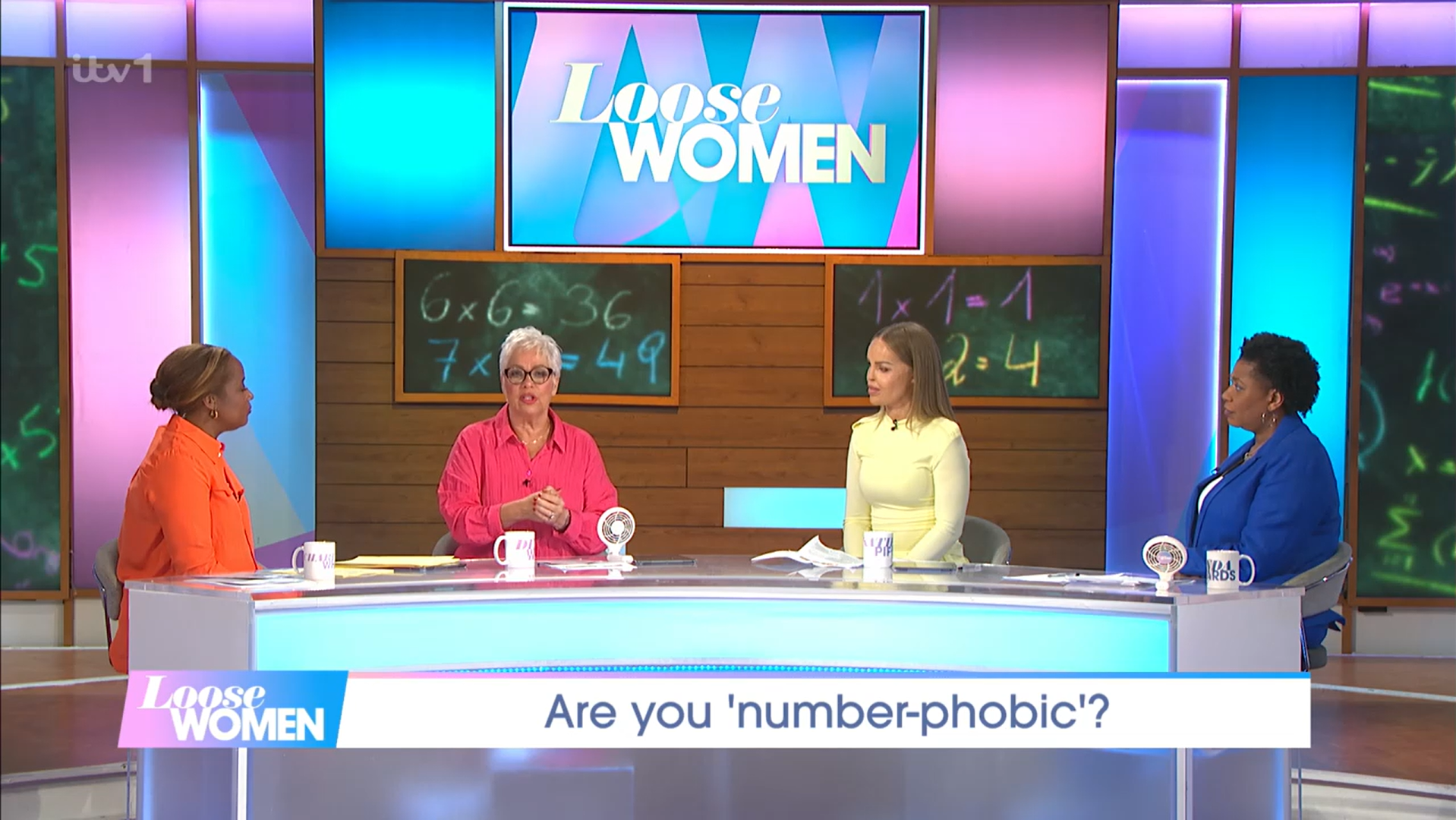 Loose Women discussing "Are you 'number-phobic'?"