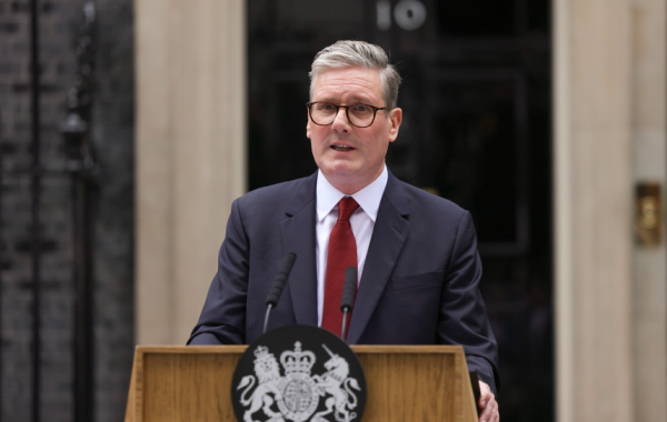 Prime Minister Sir Kier Starmer outside No 10 Downing Street