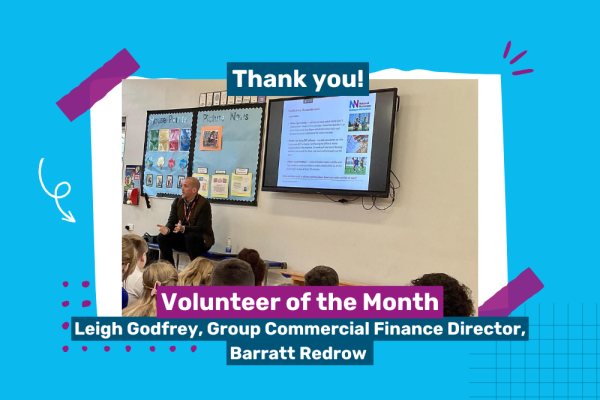 Leigh Godfrey delivering an assembly